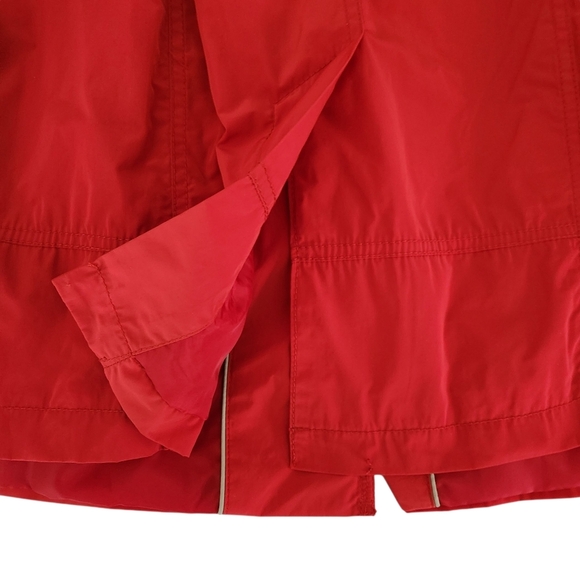 OLSEN Europe outdoor red trench coat belted lightweight jacket size m/l - Picture 8 of 16